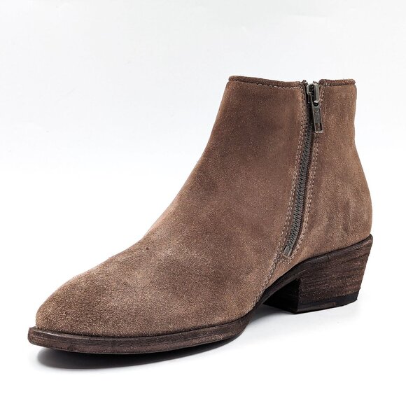 Frye Women Carson Piping Medium Grey Western Ankle Boots size 7 - Picture 4 of 12